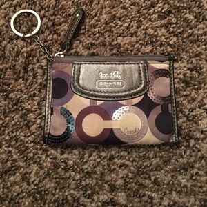 Coach scarf print card holder